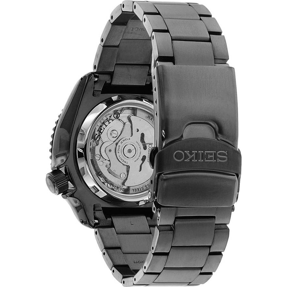 SEIKO 5 WATCH STEEL FULL SMOKEY BLACK 