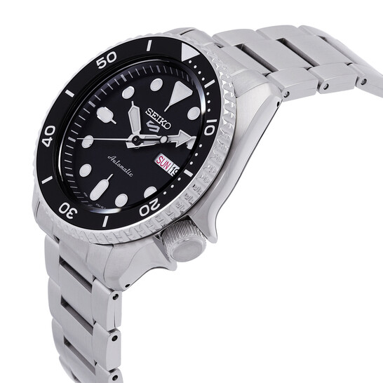 SEIKO WATCH STEEL BLACK DAIL
