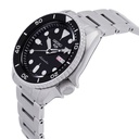 SEIKO WATCH STEEL BLACK DAIL