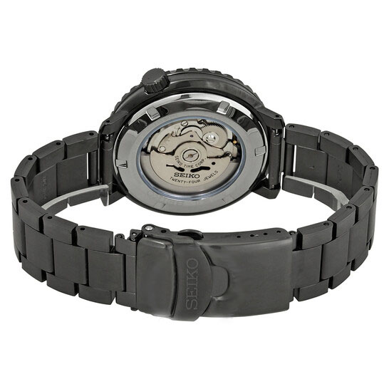 Seiko 5 Sports Automatic Turquoise Dial Gunmetal Grey Stainless Steel Bracelet Mens Watch SRPC65K1