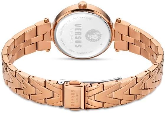 Versus Versace Watch FORLANINI 30MM IP Rose Gold White Silver Dial IPRG Bracelet