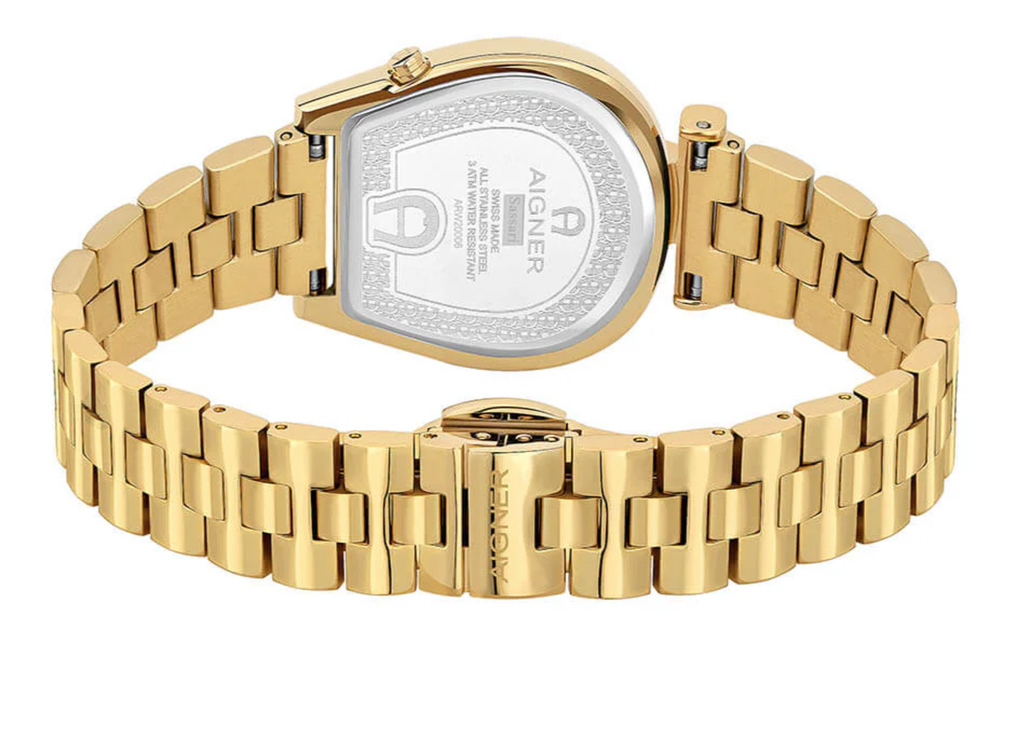 AIGNER SASSARI WOMEN'S SILVER DIAL   ARWLG20006 SS/GOLD PLATED BRACELET WATCH