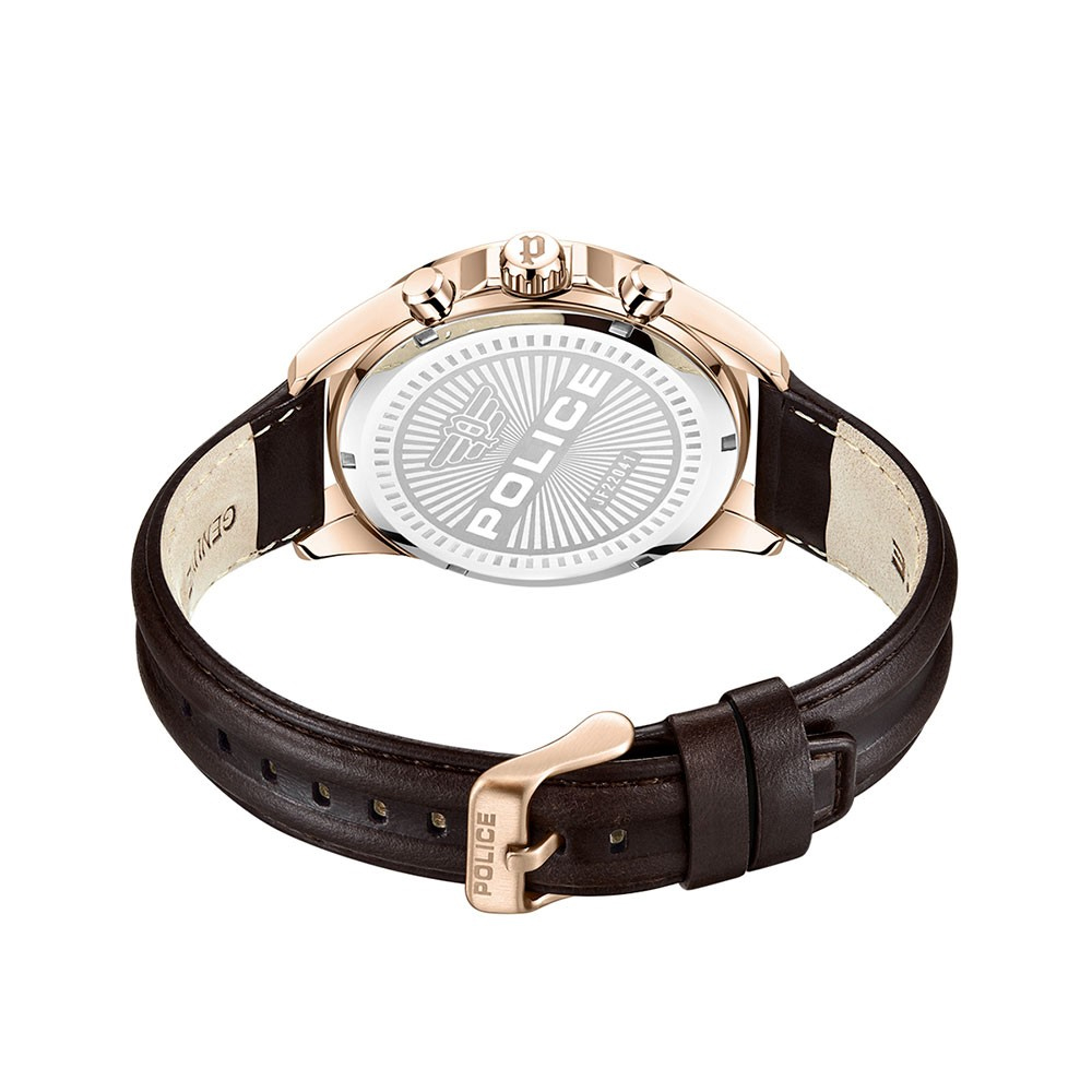 POLICE WATCH IPRG CASE,BLK&BRN DIAL,BRN STRAP