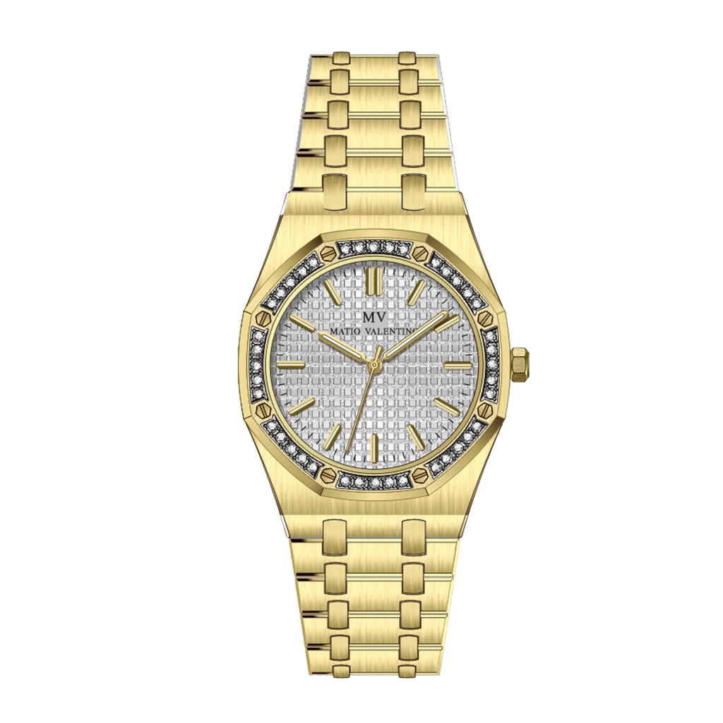 MATIO VALENTINO (W) WATCH FULL GOLD WHITE DIAL