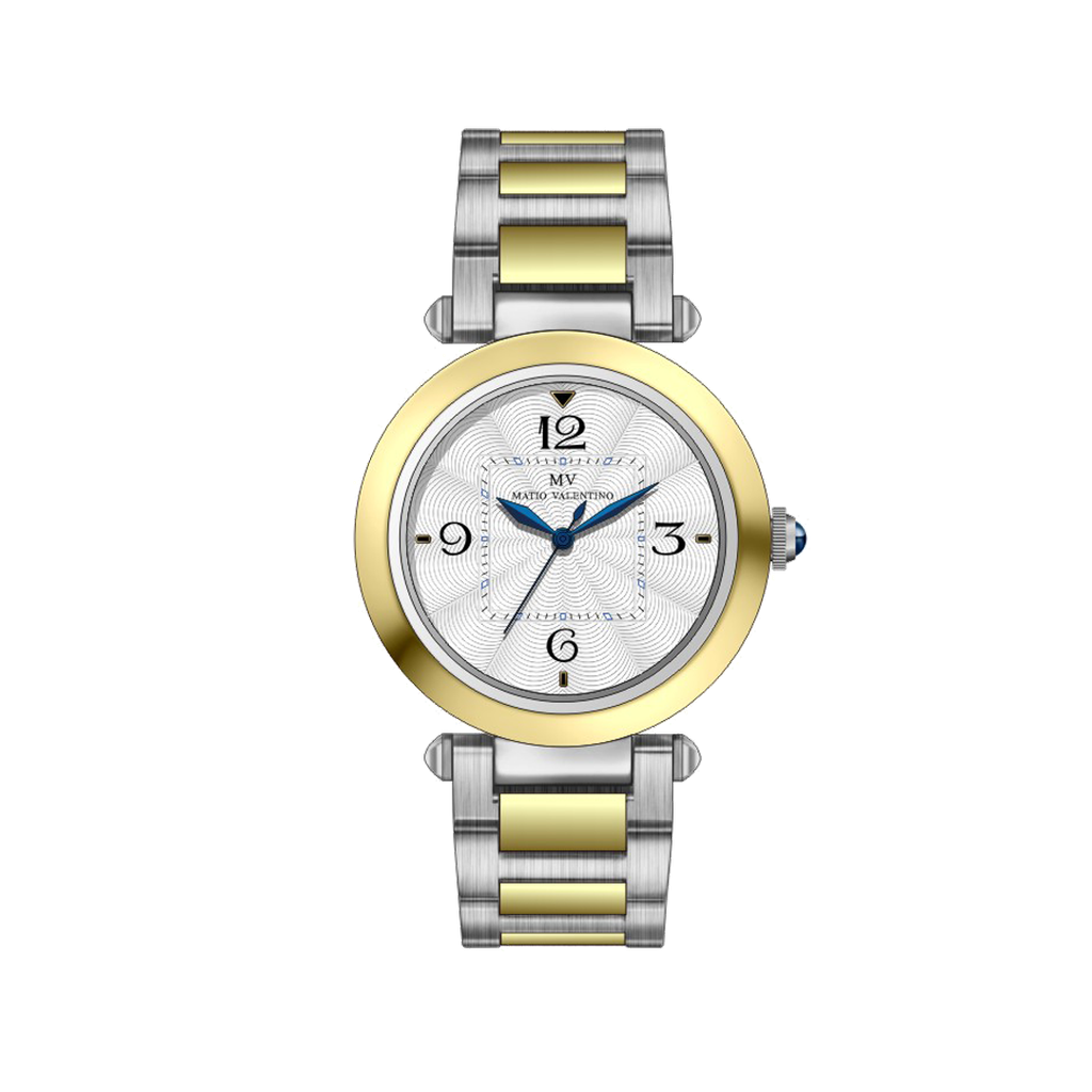 MATIO VALENTINO (W) WATCH 2 TONE WHITE DIAL