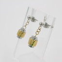 POLICE LADIES TWO TONE RHODIUM PLATED EARRING WITH P PJ 25744ESSG/01

