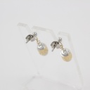 POLICE LADIES TWO TONE RHODIUM PLATED EARRING WITH P PJ 25744ESSG/01
