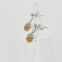 POLICE LADIES TWO TONE RHODIUM PLATED EARRING WITH
