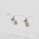 POLICE LADIES TWO TONE RHODIUM PLATED EARRING WITH

