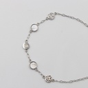 PE ORBIT POLISHED SILVER MOP MULTI-MOTIF BRACELET
