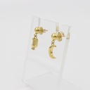 PE SELENE GP MIS-MATCH LOGO AND MOON EARRING
