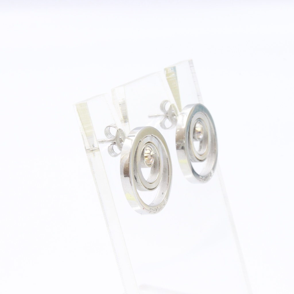 PE ROMAN SS EARRING WITH MOP & CRYSTALS
