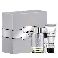 MONT BLANC EXPLORER PLATINUM (M) SET EDP 100ML + EDP 7.5ML + ALL-OVER SHOWER GEL 100ML (NEW PACK)