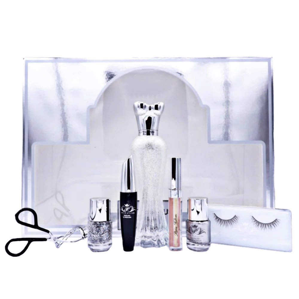 PARIS HILTON PLATINUM RUSH (W) SET EDP 100ML + NAIL POLISH 15 X 2 + MASCARA 10ML + LIP GLOSS 3.5ML + EYE 1ML + EYELASH CURLER