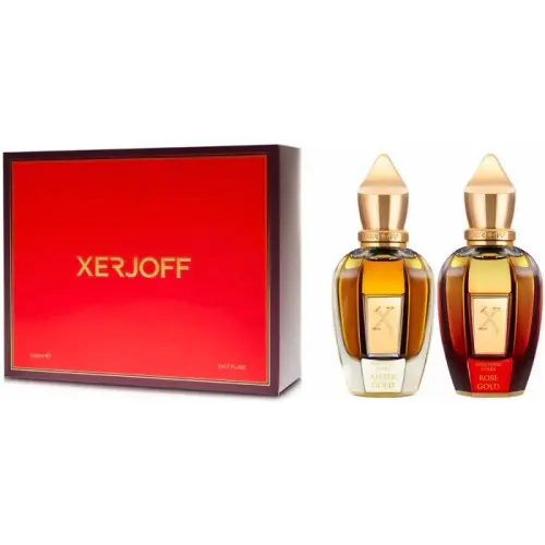 XERJOFF SHOOTING STARS (U) SET PURE PARFUM 2 X 50ML (AMBER GOLD & ROSE GOLD)