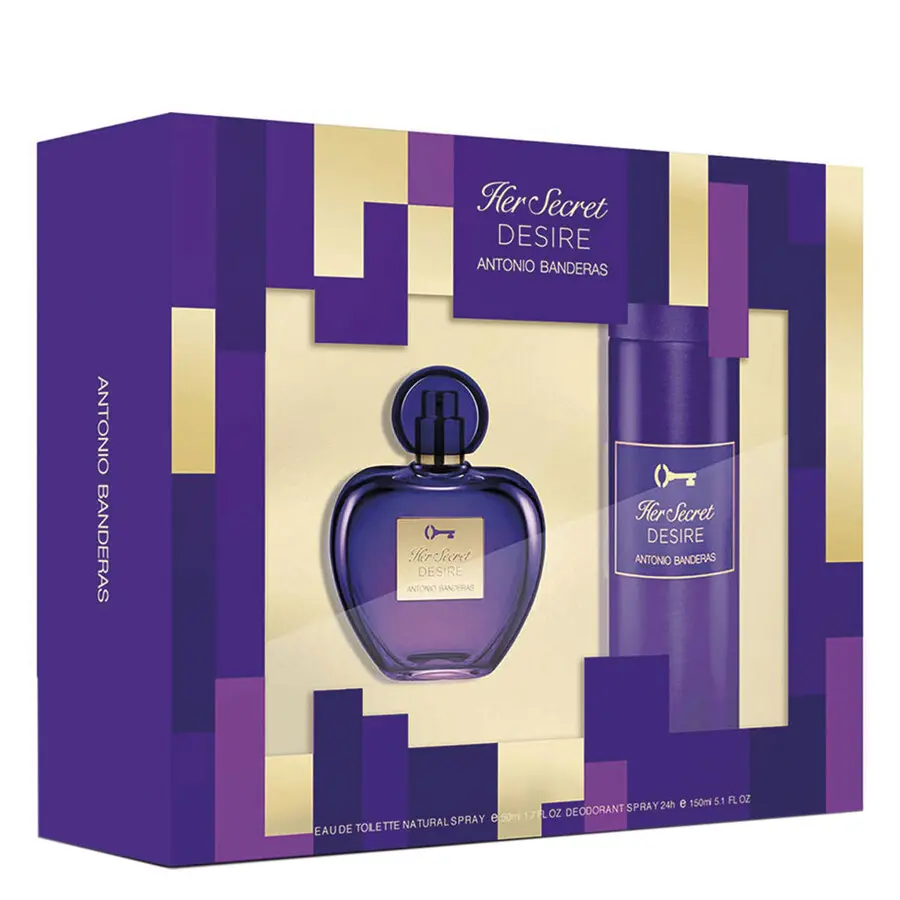 [ANBN00090] ANTONIO BANDERAS HER SECRET DESIRE (W) SET EDT 50ML + DEODORANT 150ML