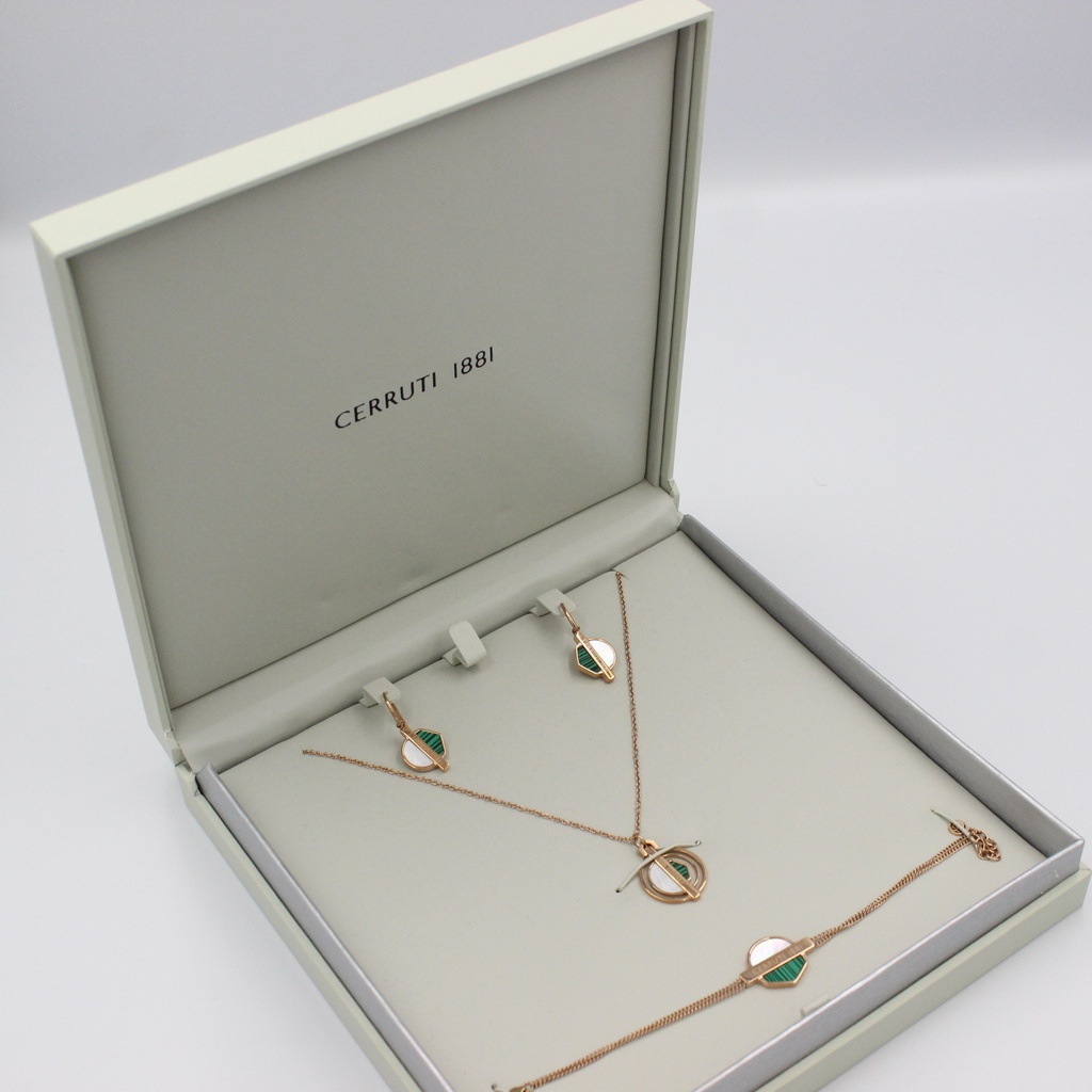 CERRUTI ACCESSORIES  SET NKL+BR+ERG RG MOP BOHEME (3PC SET)
