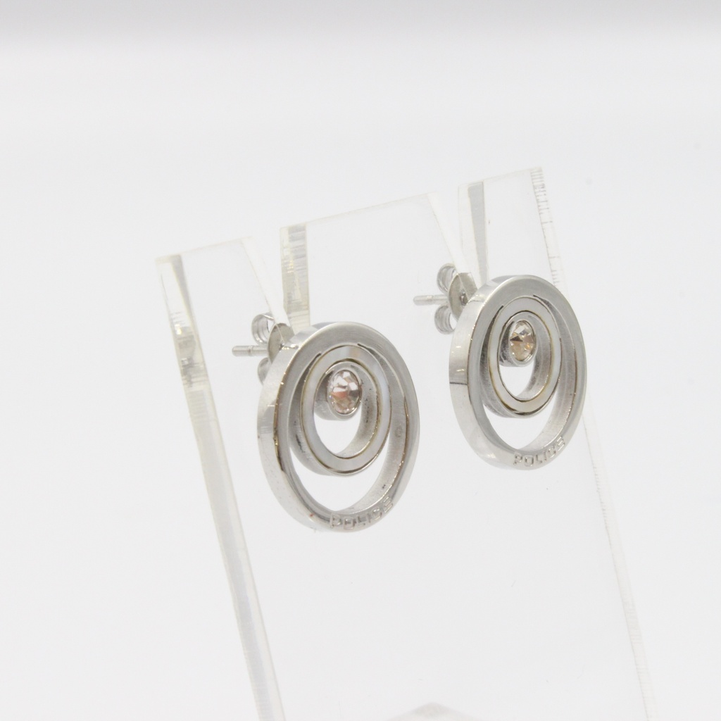 PE ROMAN SS EARRING WITH MOP & CRYSTALS