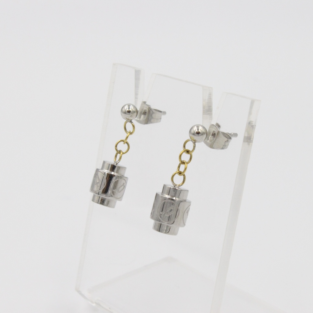 [P PJ 25744ESSG/01A] POLICE LADIES TWO TONE GOLD PLATED EARRING WITH RH
