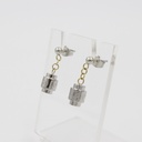 POLICE LADIES TWO TONE GOLD PLATED EARRING WITH RH

