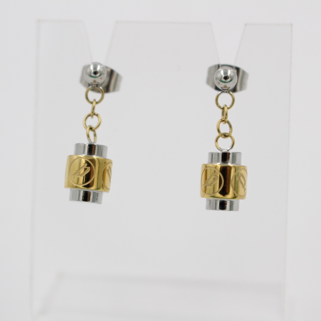 [P PJ 25744ESSG/01] POLICE LADIES TWO TONE RHODIUM PLATED EARRING WITH P PJ 25744ESSG/01
