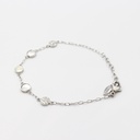 PE ORBIT POLISHED SILVER MOP MULTI-MOTIF BRACELET