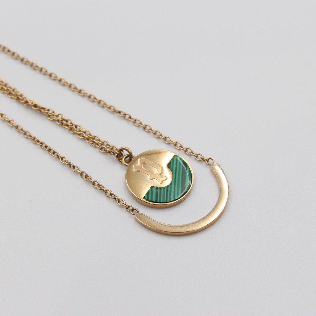 PE ORBIT POLISHED GOLD MOP BRACELET