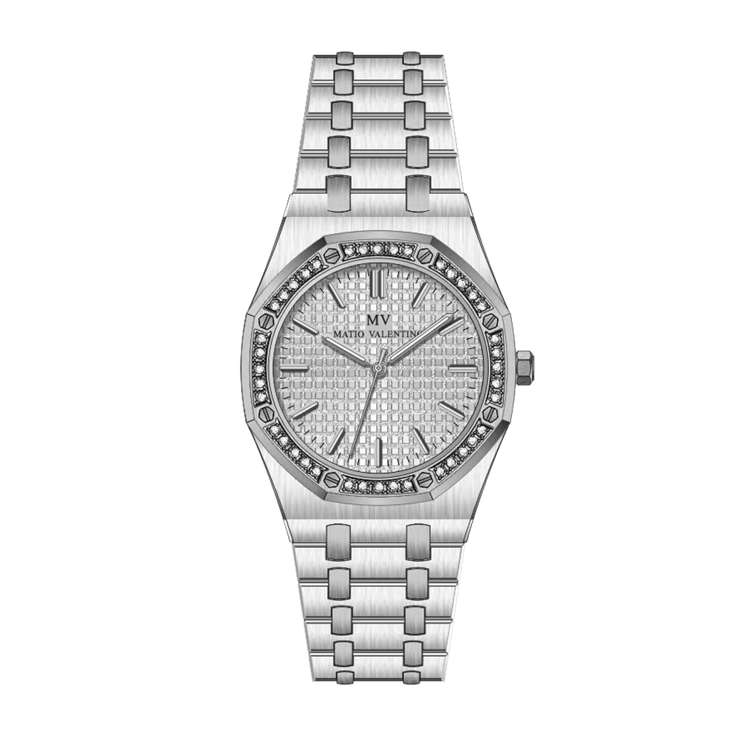 MATIO VALENTINO (W) WATCH FULL SILVER WHITE DIAL