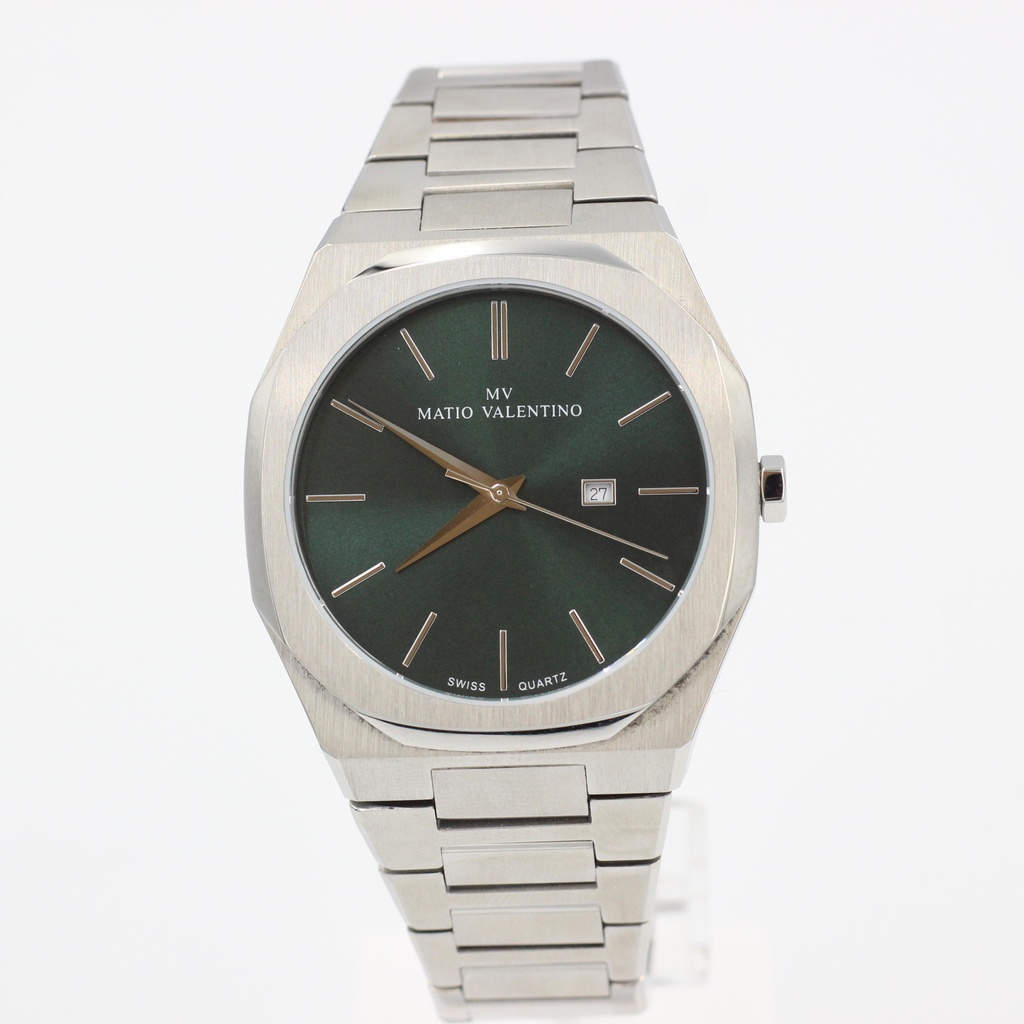 MATIO VALENTINO (M) WATCH SILVER BLACK DIAL