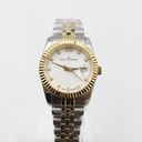 MATIO VALENTINO (W) WATCH 2 TONE WHITE MOP DIAL 