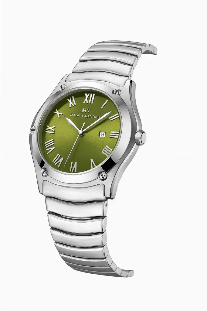 MATIO VALENTINO (M) WATCH GREEN DIAL ROMAN NO.