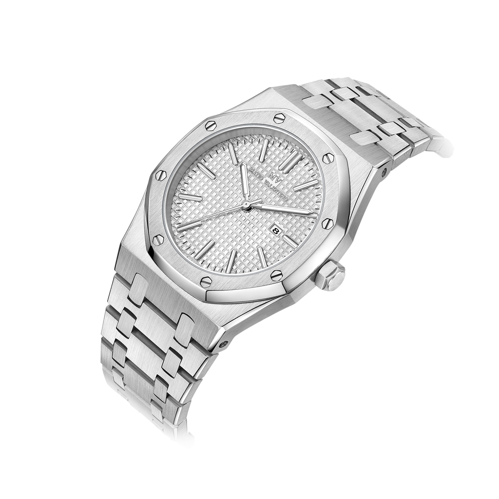 MATIO VALENTINO (M) WATCH AP DESIGN FULL SILVER WHITE DIAL