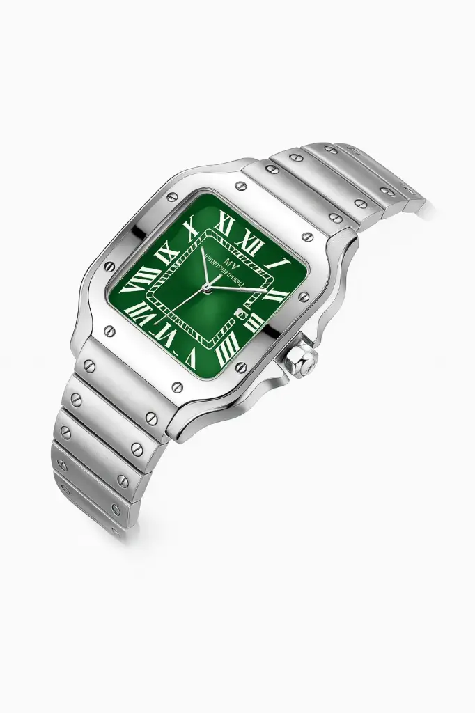 MATIO VALENTINO (M) WATCH SILVER GREEN DIAL