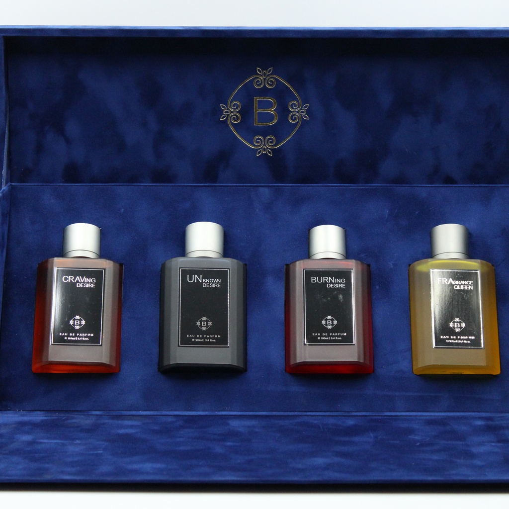 مجموعة عطور باروك 4 × 100  مل أزرق