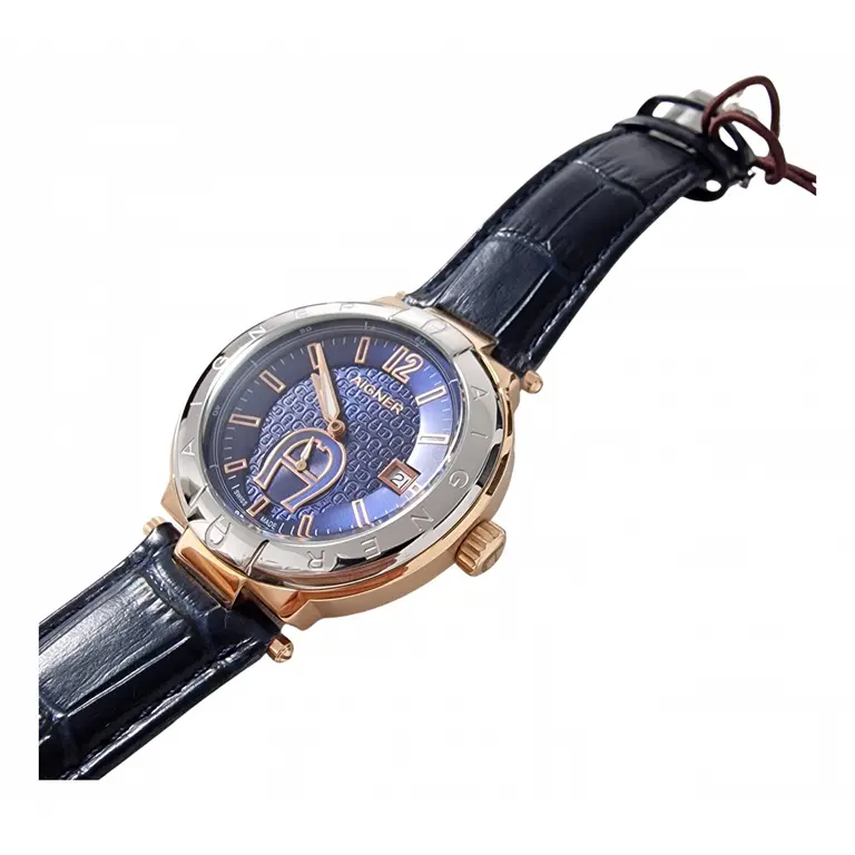 AIGNER 'MONZA' (M) Chronograph Blue Dial Watch