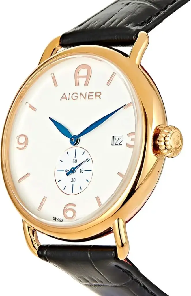 Aigner (M) Quartz Watch, Analog Display and Leather Strap A17110