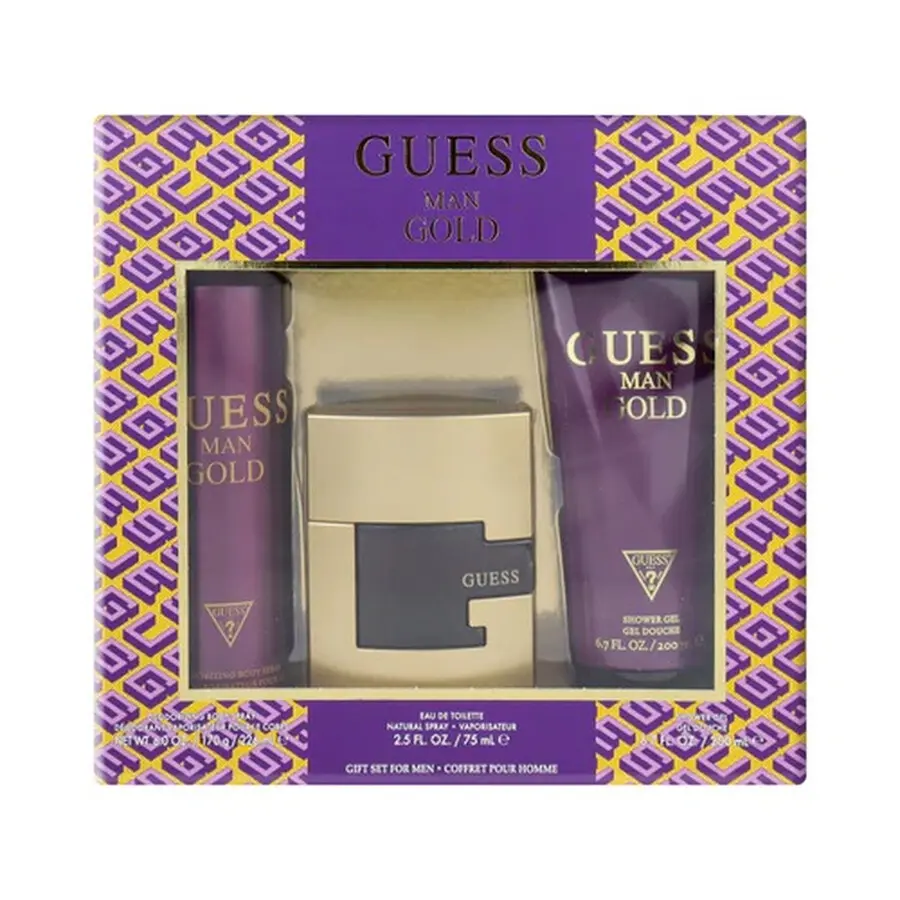 GUESS GOLD (M) SET EDT 75ML + SG 200ML + BODY SPRAY 226ML 