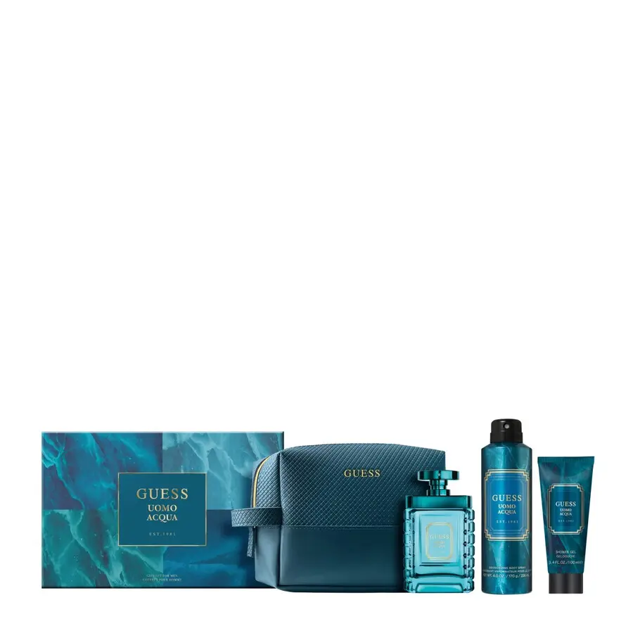 GUESS UOMO ACQUA (M) SET EDT 100ML + SG 100ML + BODY SPRAY 170G + POUCH 