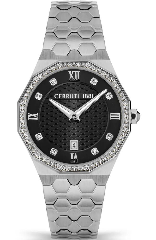 CERRUTI1881 WATCH (W) Jesina Crystals Silver Stainless Steel Bracelet