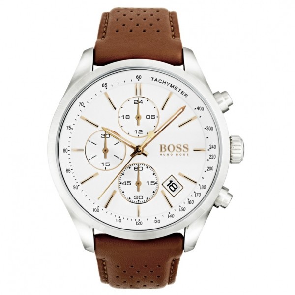 Hugo Boss 1513475 Watch Chronograph Brown Leather Man
