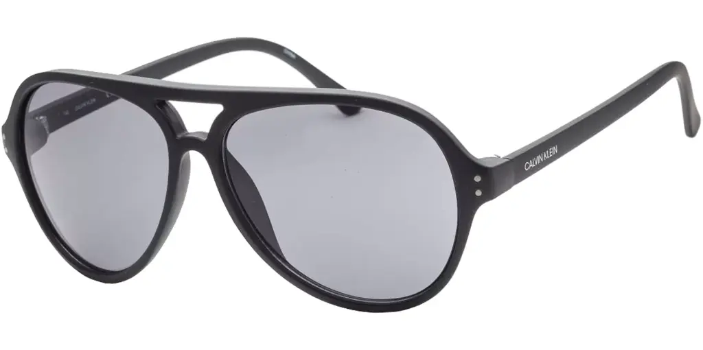 Calvin Klein Men's Matte Black Retro Pilot Sunglasses - CK19532S 001