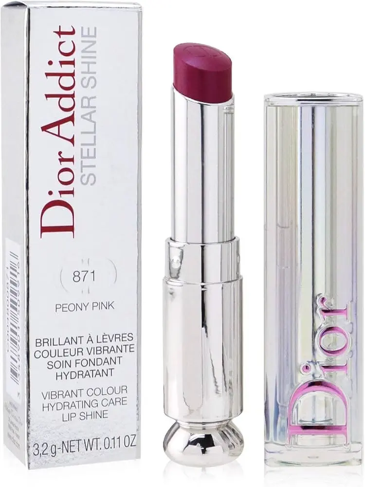 Dior Addict Stellar Shine Lipstick - 871 Peony Pink (Rosy Plum)