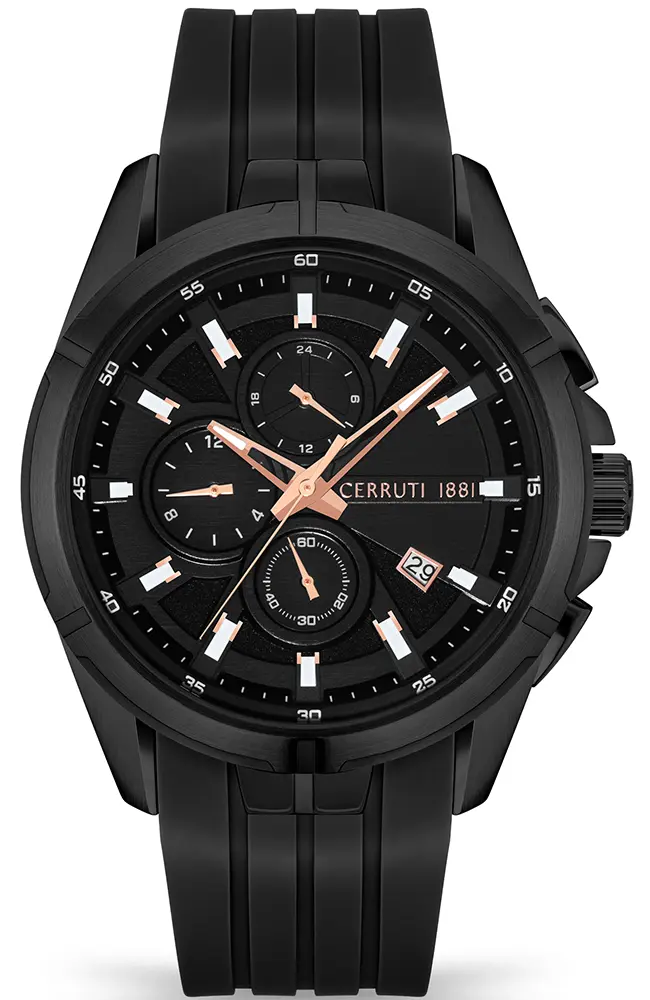 CERRUTI Turchino Black Rubber Chronograph CIWGQ2108803