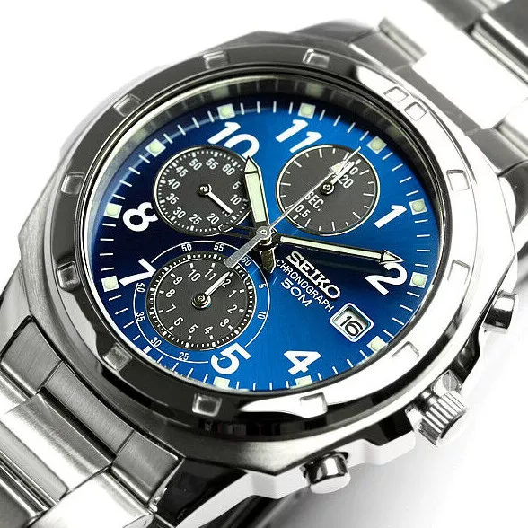 SEIKO BLUE DIAL CHRONOGRAPH WATCH SND193P