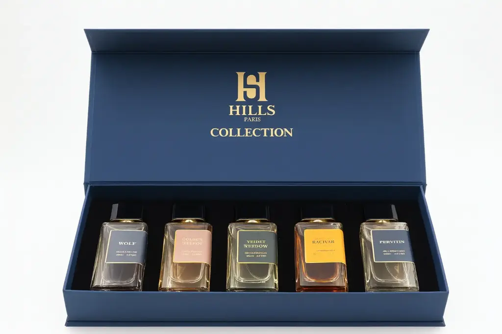مجموعة عطور هيلز باريس الزرقاء (5 عبوات × 50 مل)