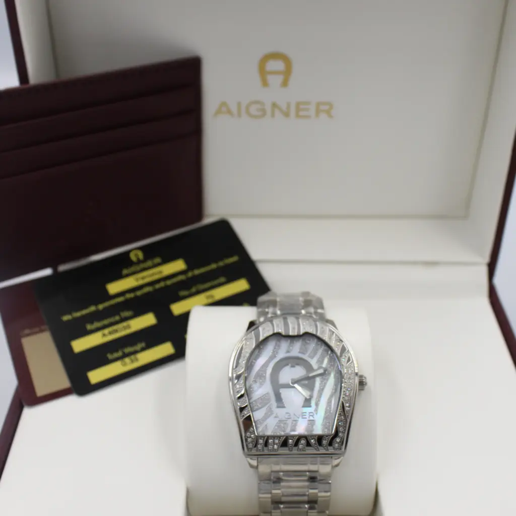 AIGNER DIAMOND WATCH+CARD HOLDER SET A48000