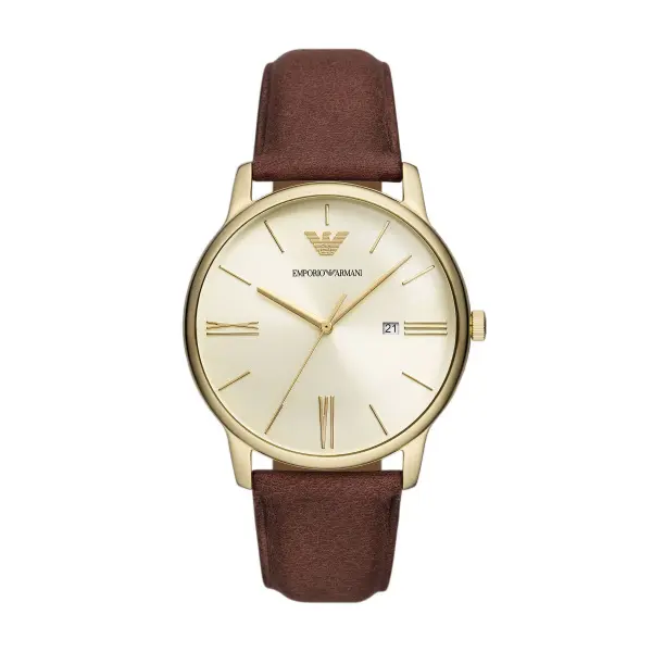 Emporio Armani Leather Strap Watch AR11610