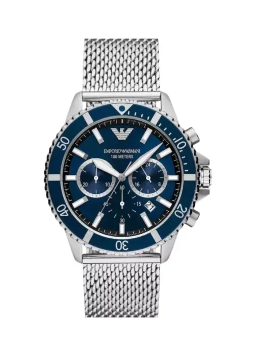 Emporio Armani Stainless Steel 43mm Blue Dial watch AR11587