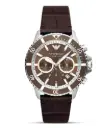 EMPORIO ARMANI BROWN LEATHER WATCH AR11486