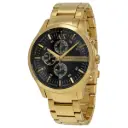 Armani Exchange  Black Dial Chronograph Gold WATCH AX2137